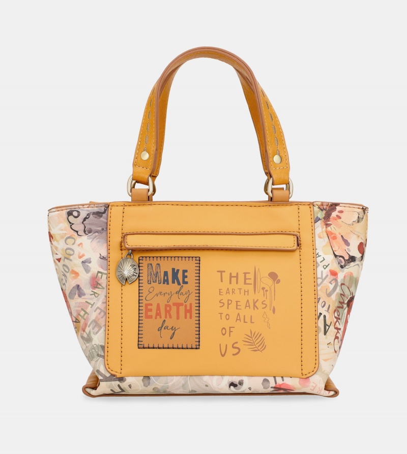 Anekke Nature Pachamama Ochre Women's Tote Bags | 6904283-MZ